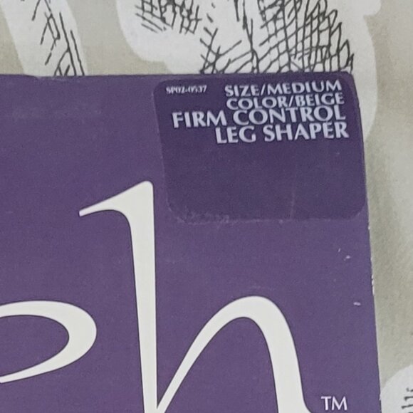 Luleh Beige Firm Control Leg Shaper Capri Length Size Medium NWT - Picture 3 of 5